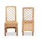 Baxton Studio Moscow Modern Bohemian Natural Brown Rattan and Walnut Brown Mahogany Wood 2Piece Dining Chair Set 211-2PC-12764-ZORO - alternate 2